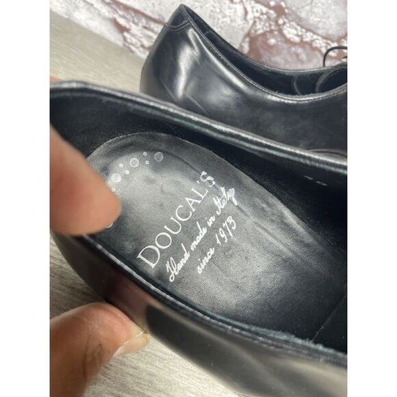 Doucal’s Handmade Black Leather Lace Derby Oxfords Dress Shoes Men Sz 40EU/7M US main image 9